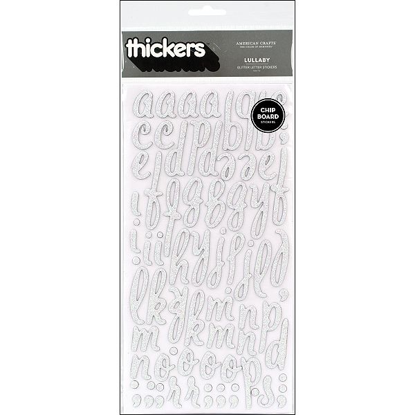 American Crafts Thickers Chipboard Glitter Alphabet Stickers 5.