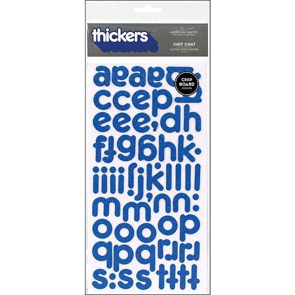American Crafts Thickers Chipboard Glitter Alphabet Stickers 5.
