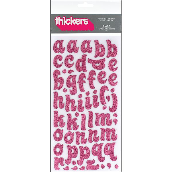 American Crafts Thickers Chipboard Glitter Alphabet Stickers 5.