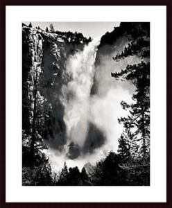 Bridal Veil Falls ,framing: Black Wood, White Matte by 