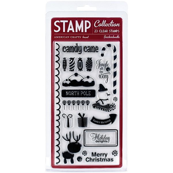 American Crafts Clear Acrylic Large Stamp Set