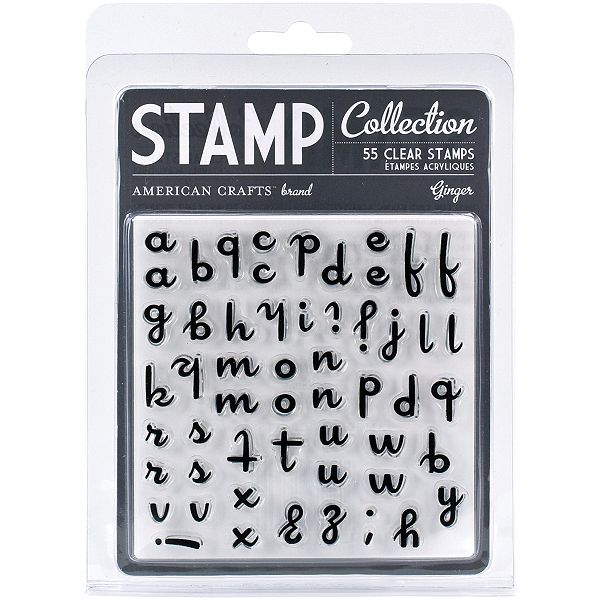 American Crafts Clear Acrylic Small Stamp Set S59-135