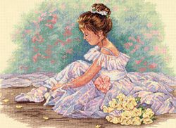 Dimensions Gold Collection Sweet Ballerina Counted Cross Stitch Kit-