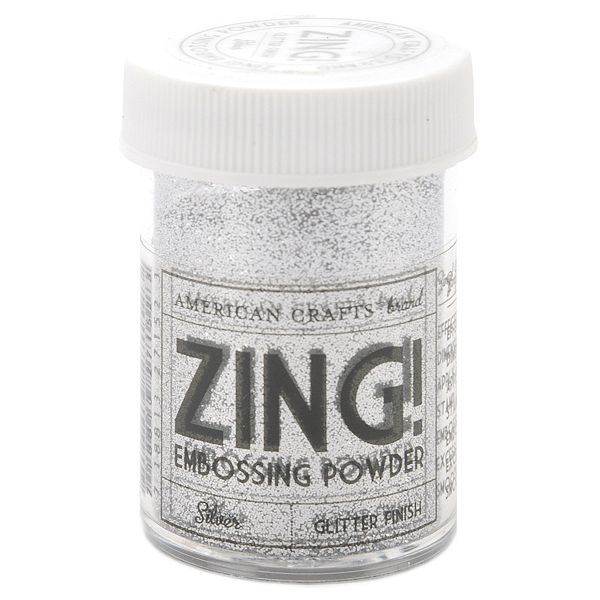 American Crafts Zing! Glitter Embossing Powder 1 Oz-silver ZGE-27152