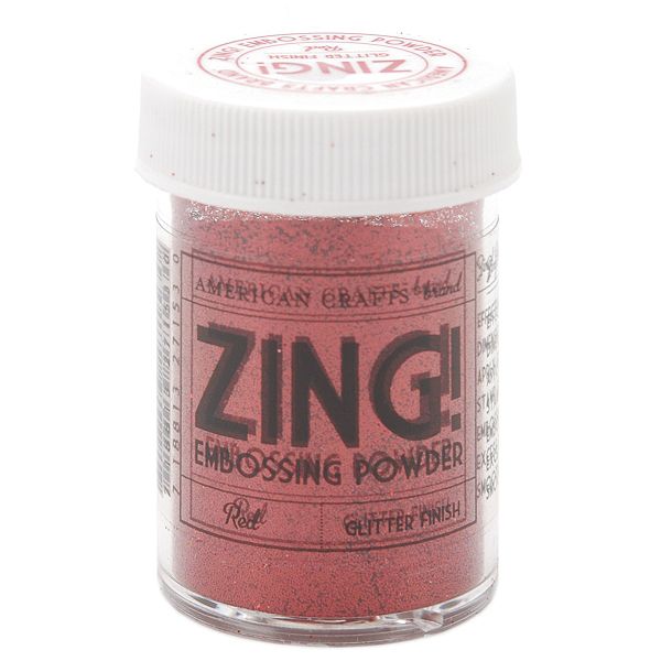 American Crafts Zing! Glitter Embossing Powder 1 Oz-red ZGE-27153