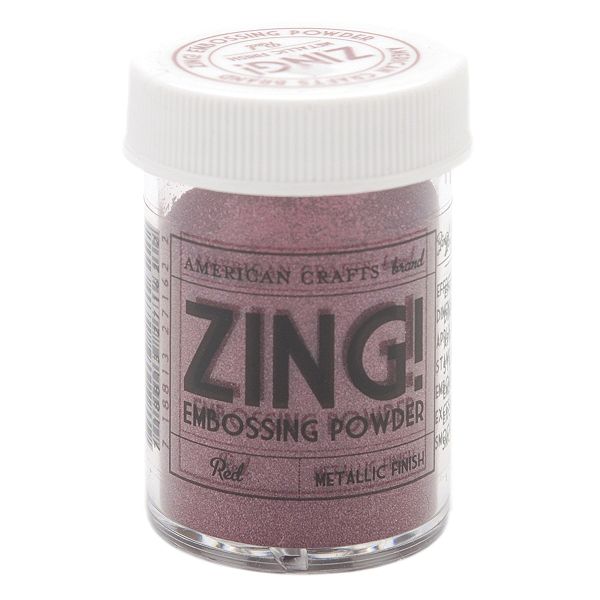 American Crafts Zing! Metallic Embossing Powder 1 Oz-red ZME-27162