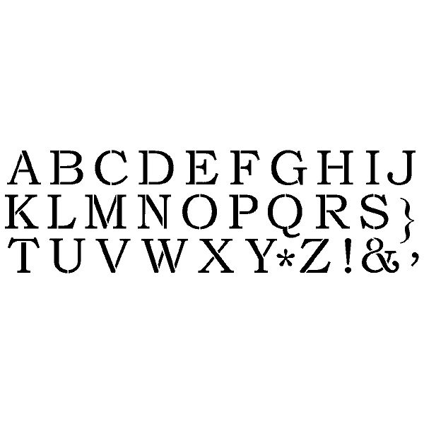 American Traditional Border Stencils 5"x16" 1/pkg-classic Alphabet BORDER-802