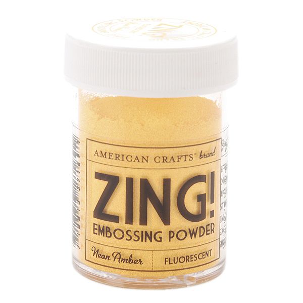 American Crafts Zing! Fluorescent Embossing Powder 1 Oz-neon Amber ZFE-27169
