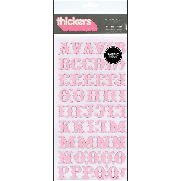 American Crafts Thickers Fabric Stickers 5.5"x11" Sheet-by The Yard- FAB42-970