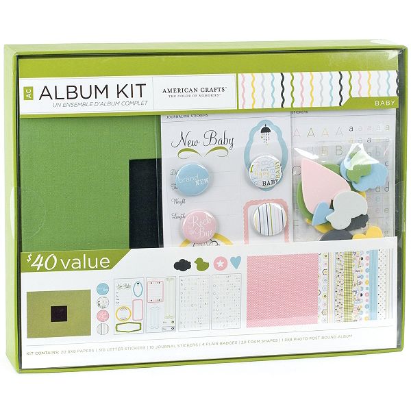 American Crafts Album Kit 8"x8"-baby AC90117