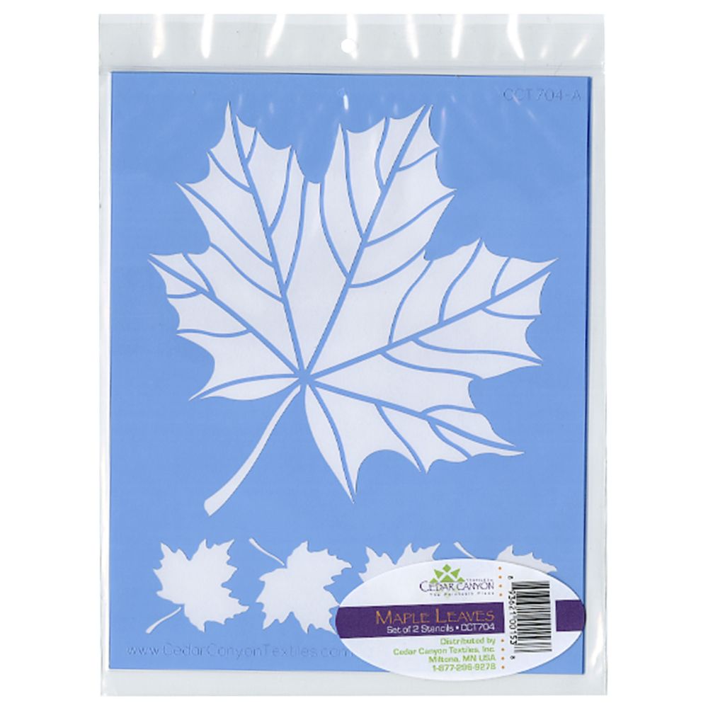 Cedar Canyon Textiles Inc Maple Leaves Stencil Set For Shiva Paintstiks-2/Pkg