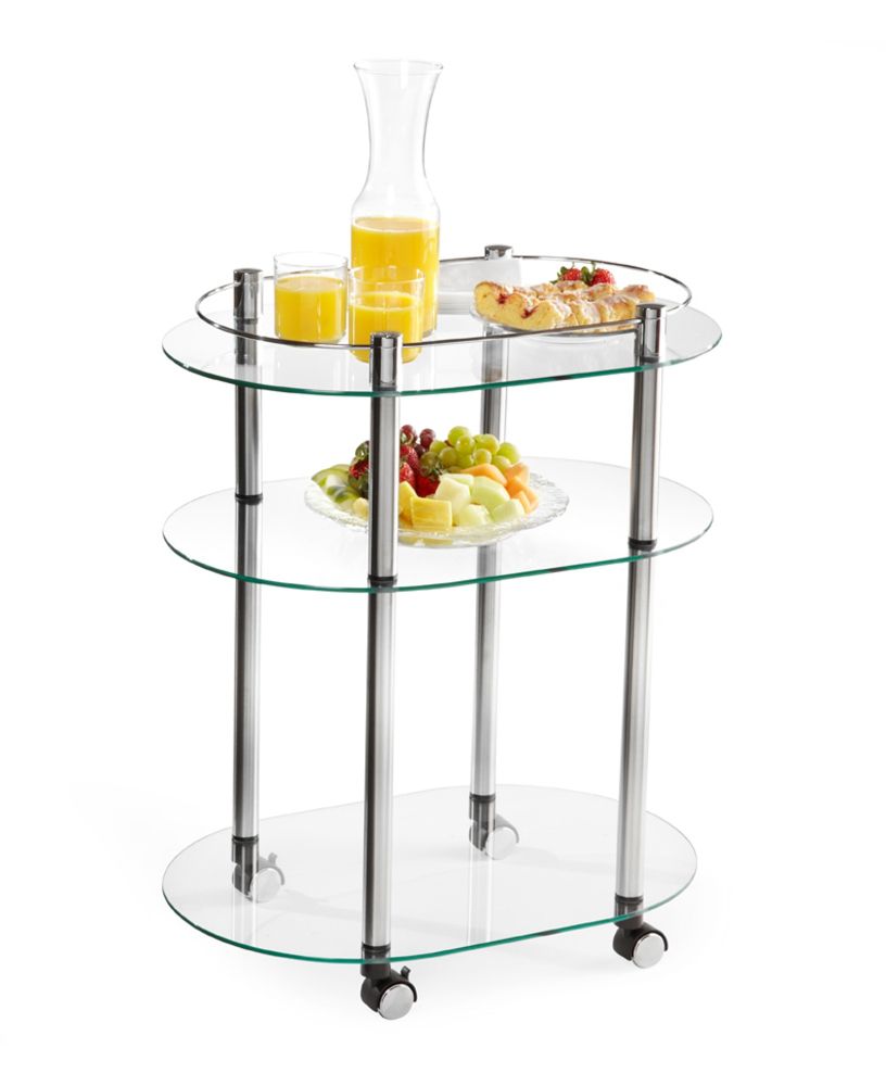 Classic Glass Serving Cart by Convenience