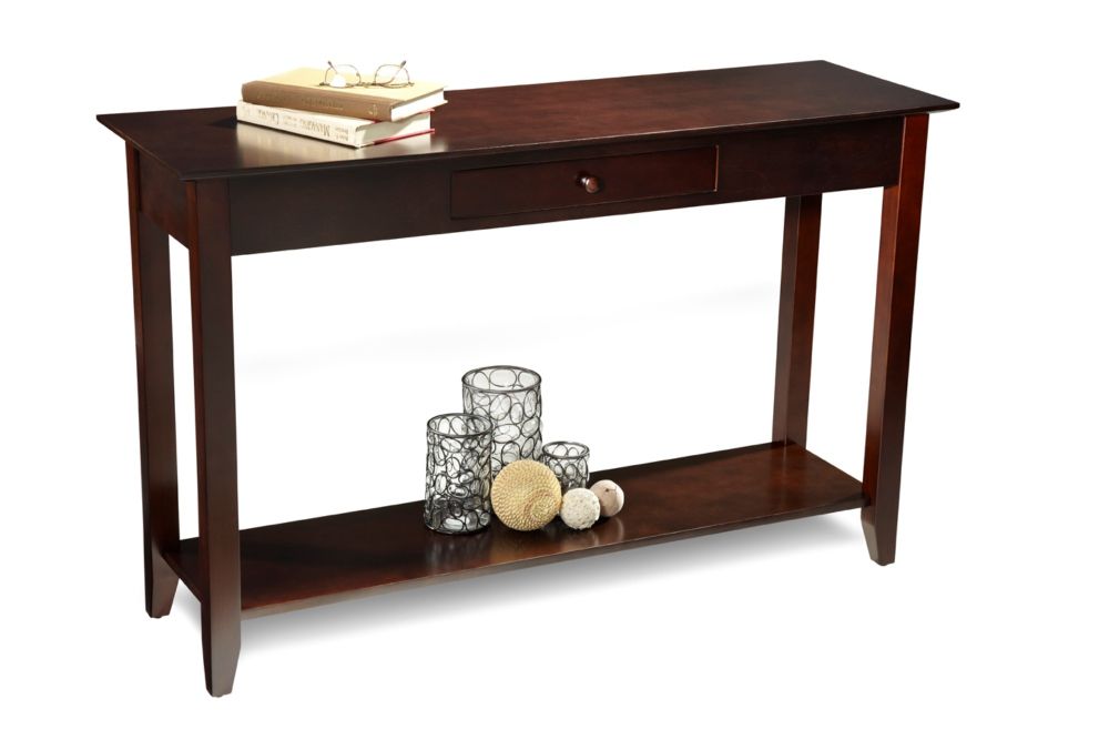 American Heritage Espresso Console Table by Convenience Concepts, Inc.
