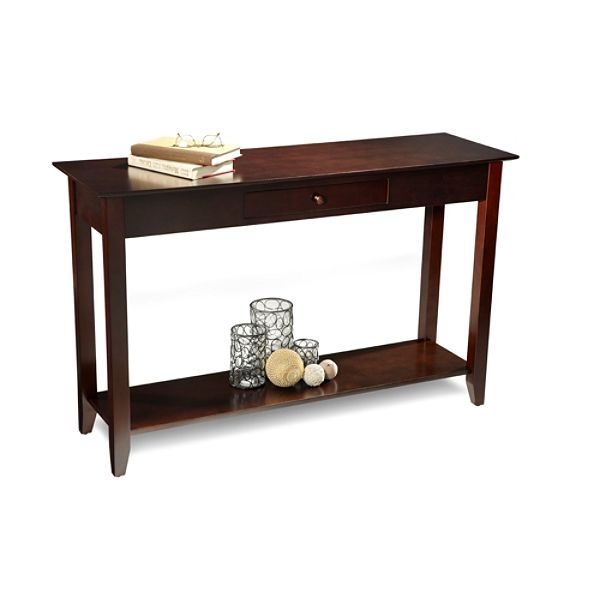 American Heritage Espresso Console Table By Convenience Concepts, R6-122