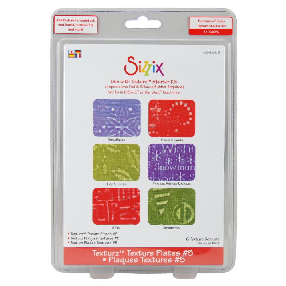SIZZIX BY ELLISON Sizzix Texturz Texture Plates-Winter Holiday #5 at Kmart.com