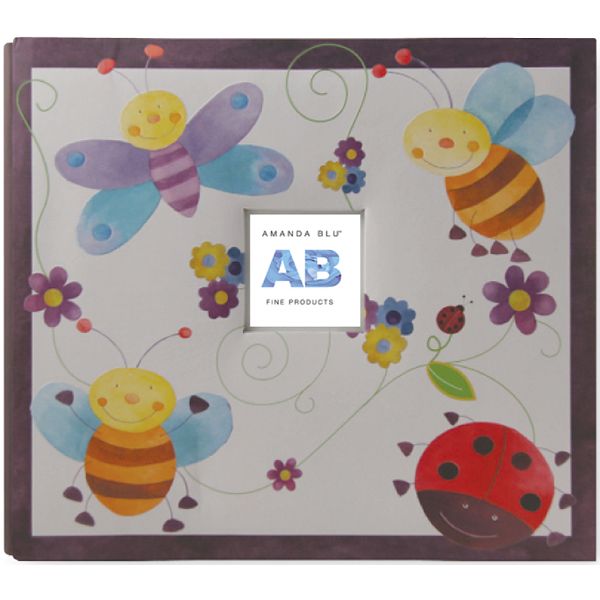 Amanda Blu Embossed Postbound Album With Photo Window 12"x12"-bugs & EMBOSS-3027