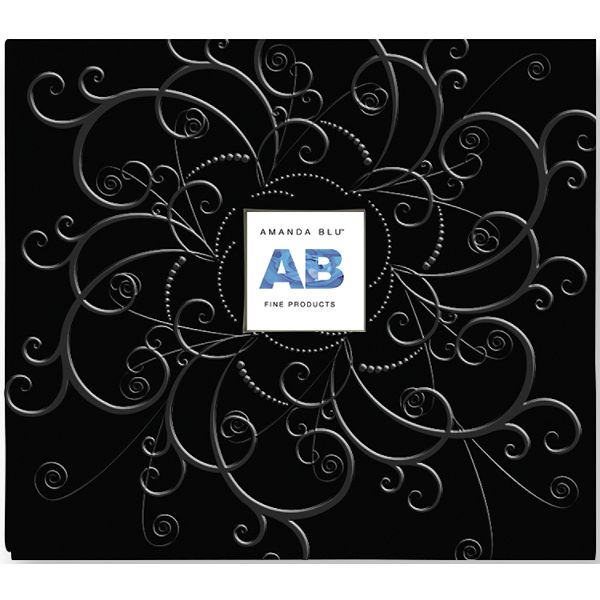 Amanda Blu Embossed Postbound Album With Photo Window 12"x12"-black EMBOSS-3039
