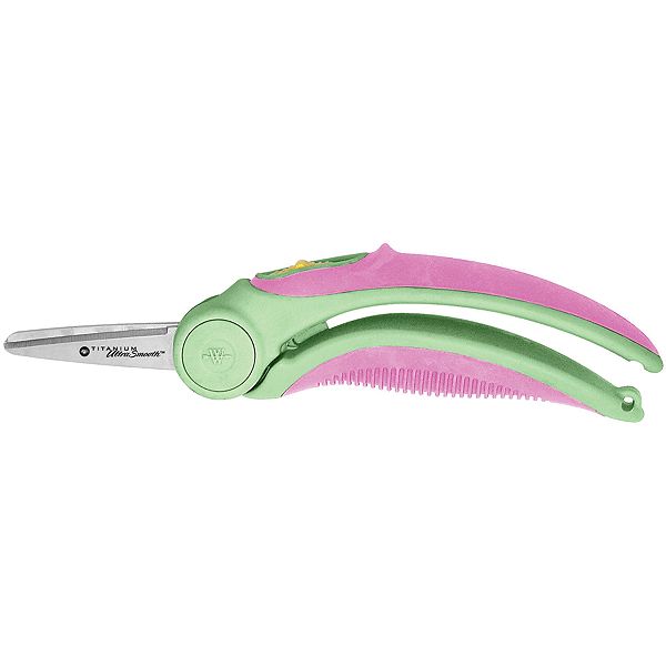 Acme Blooms Ultra Smooth Spring-assist Titanium Scissors 6"-pink & 14486