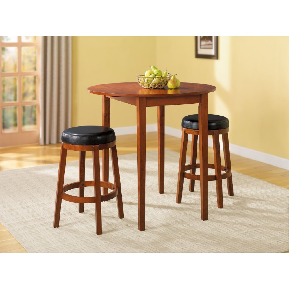 Essential Home 3 Piece Oak Drop Leaf Dining Set