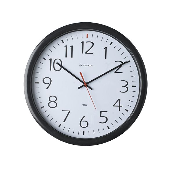 Acu-rite Wall Clock Plastic Black 26715211