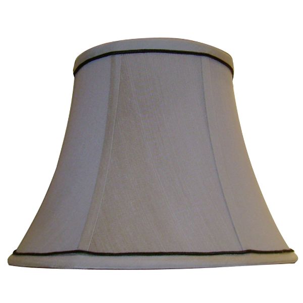 Essential Home Lamp Shade Beige Trimmed Stretch Bell