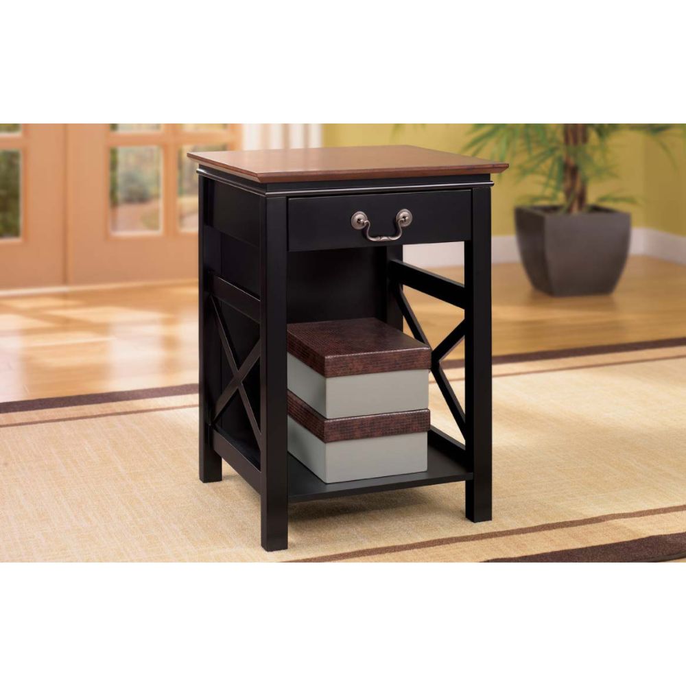 End Table With Drawer and Shelf