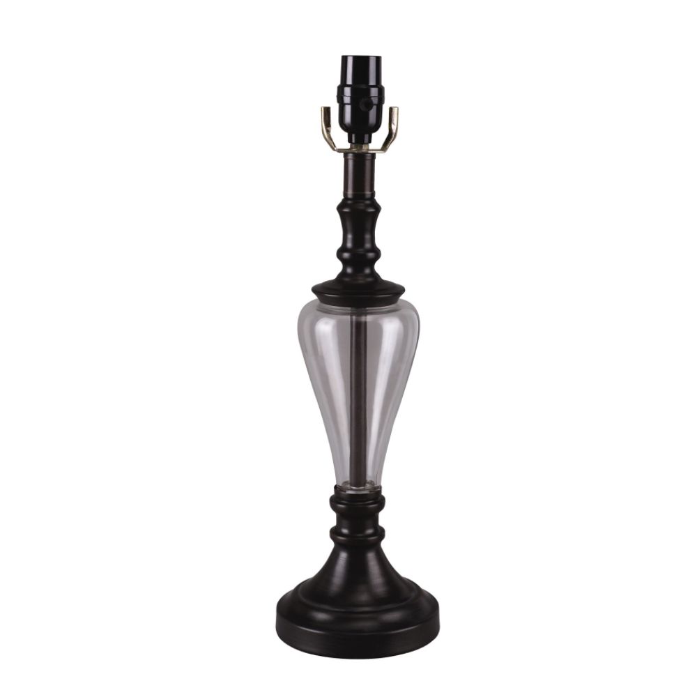 Essential Home Elegant 19 Inch Glass Table Lamp Base