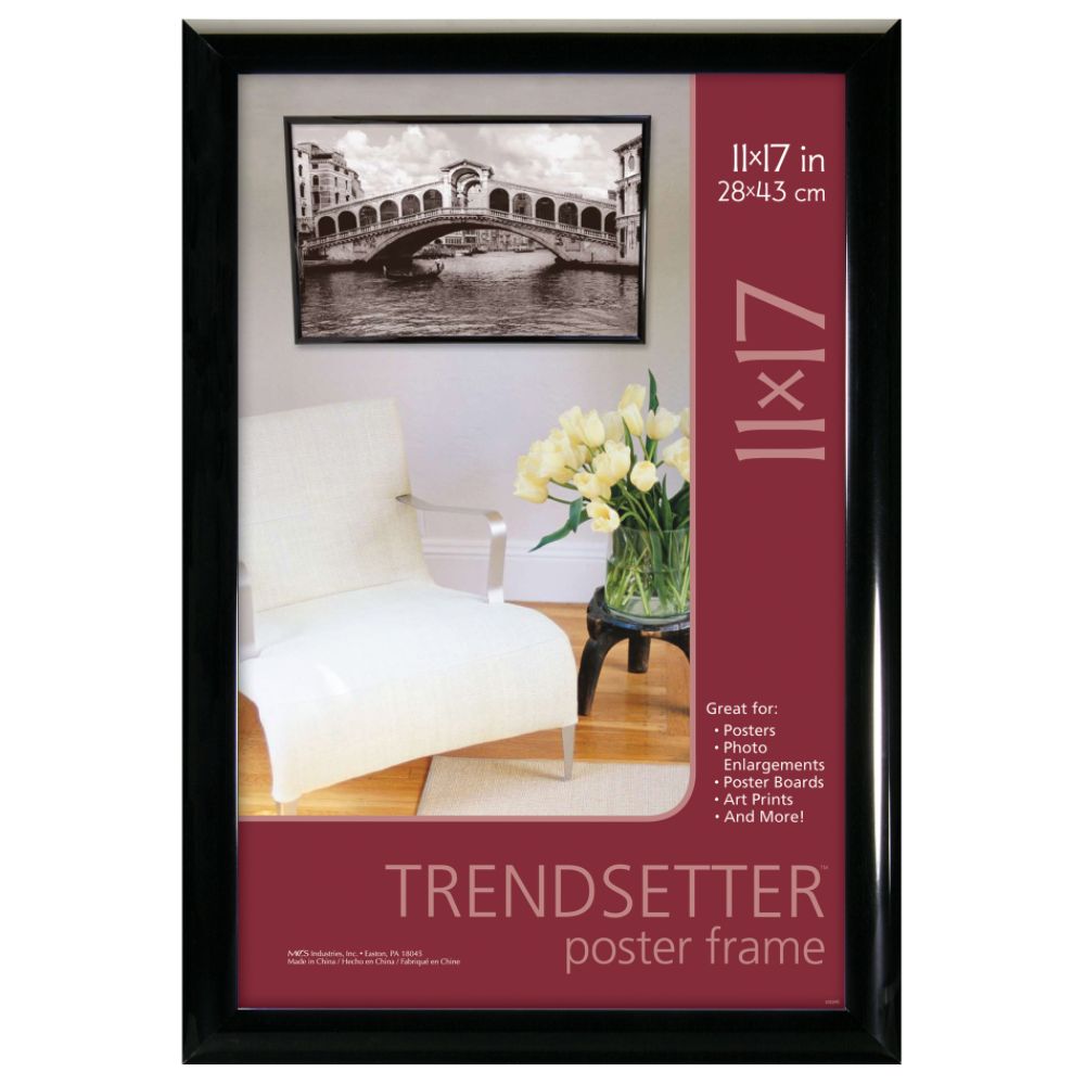 MCS Black Trendsetter Poster Frame, 11 x 17 Inch