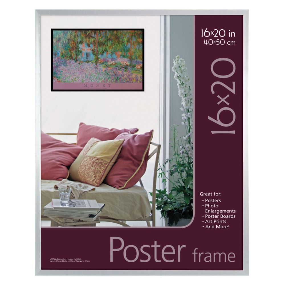 MCS Silver Poster Frame, 16 x 20 Inch