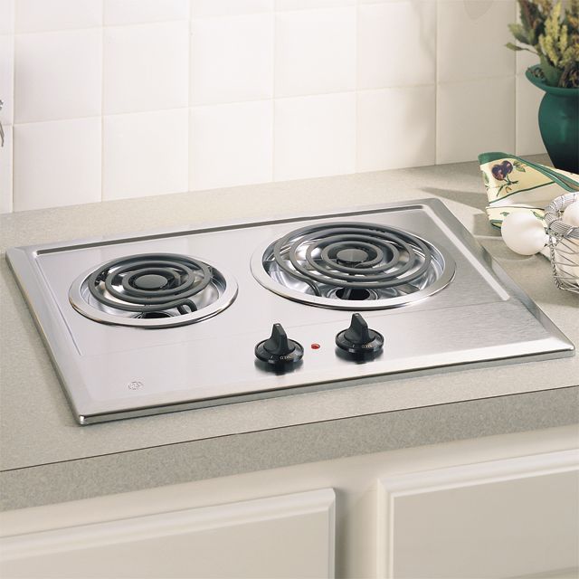 GE Appliances 21" Electric Compact Cooktop with Coils JMP31WC