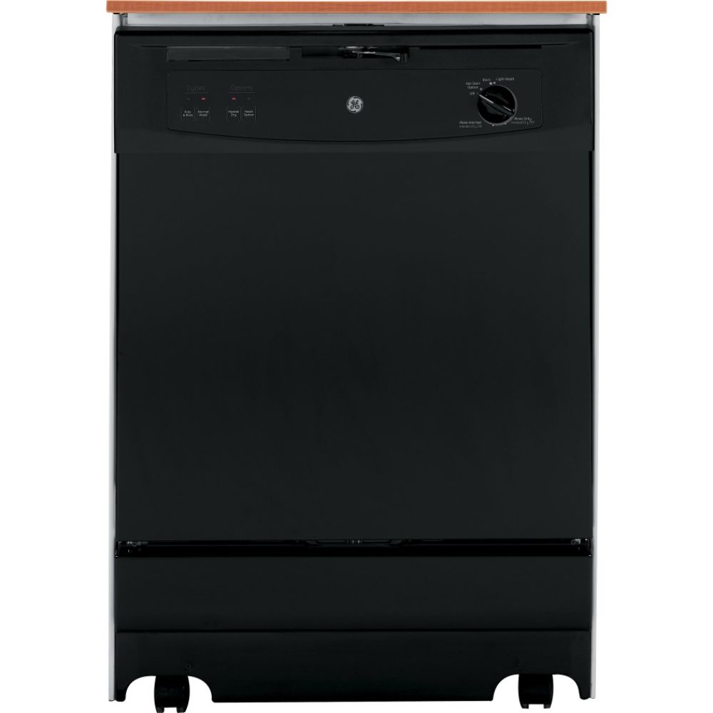 GE Appliances Black w/ bisque side panels Portable Dishwasher