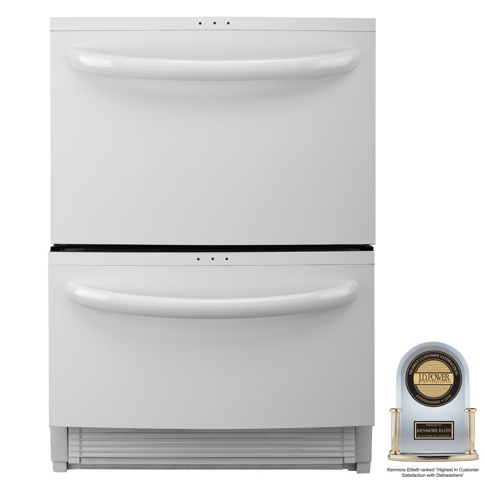 Kenmore Elite 24" Double Drawer Dishwasher with Sliding & Variable Position Tines (1334)