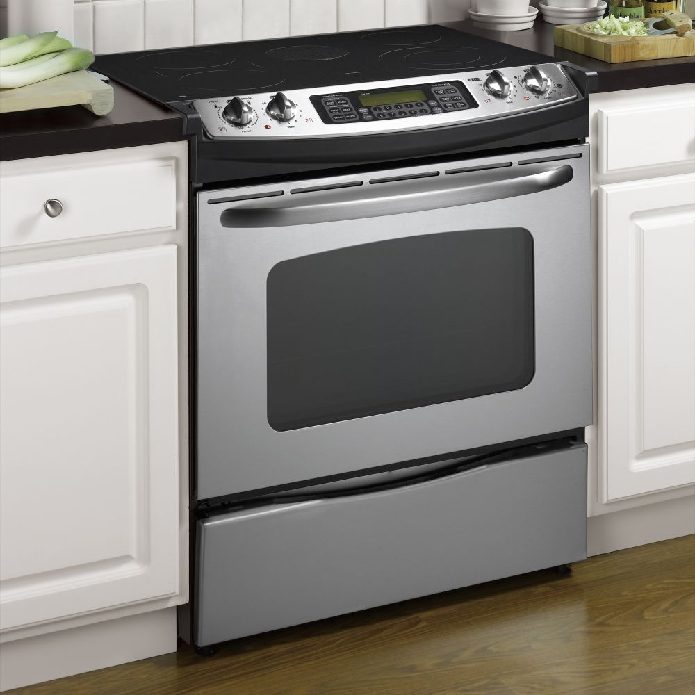 GE Appliances 30 in. Self-Clean Electric Coil Slide-In Range