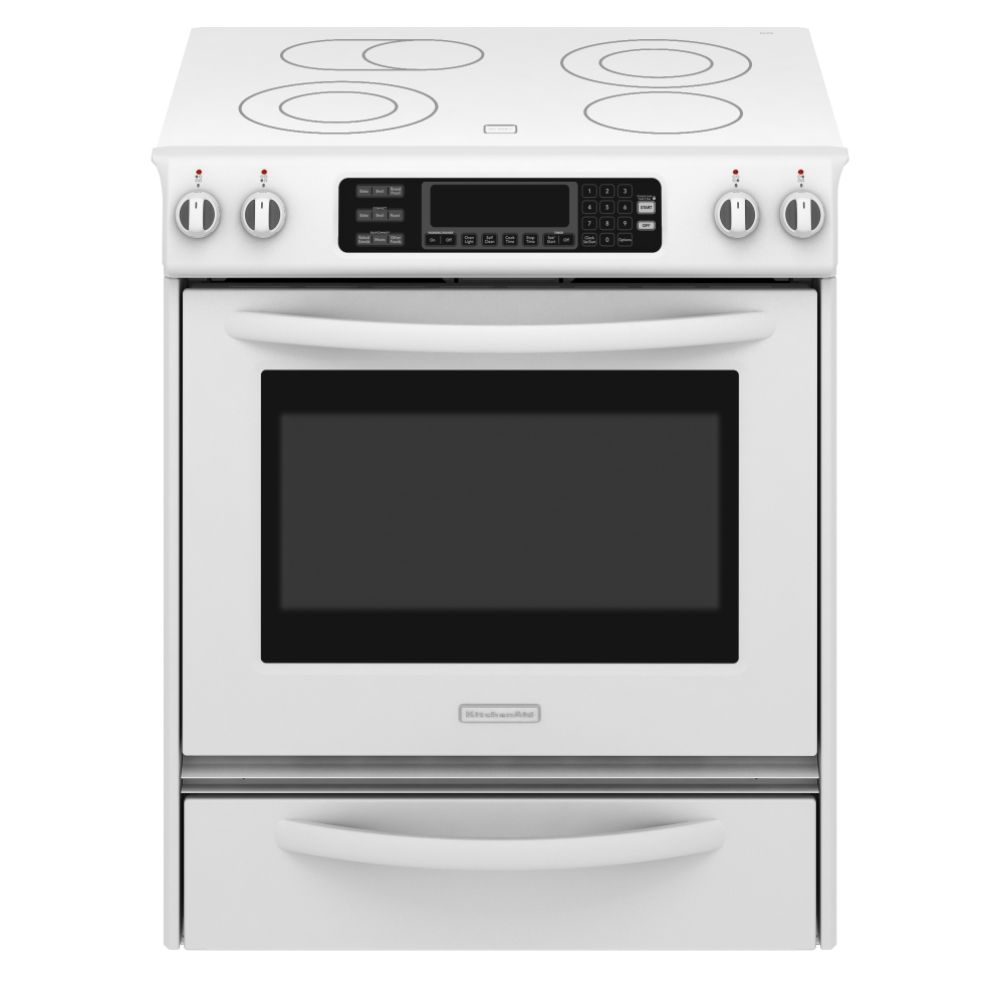 Kitchen  Ranges on Kitchenaid 30  Self Cleaning Slide In Electric Range Kess907s Reviews