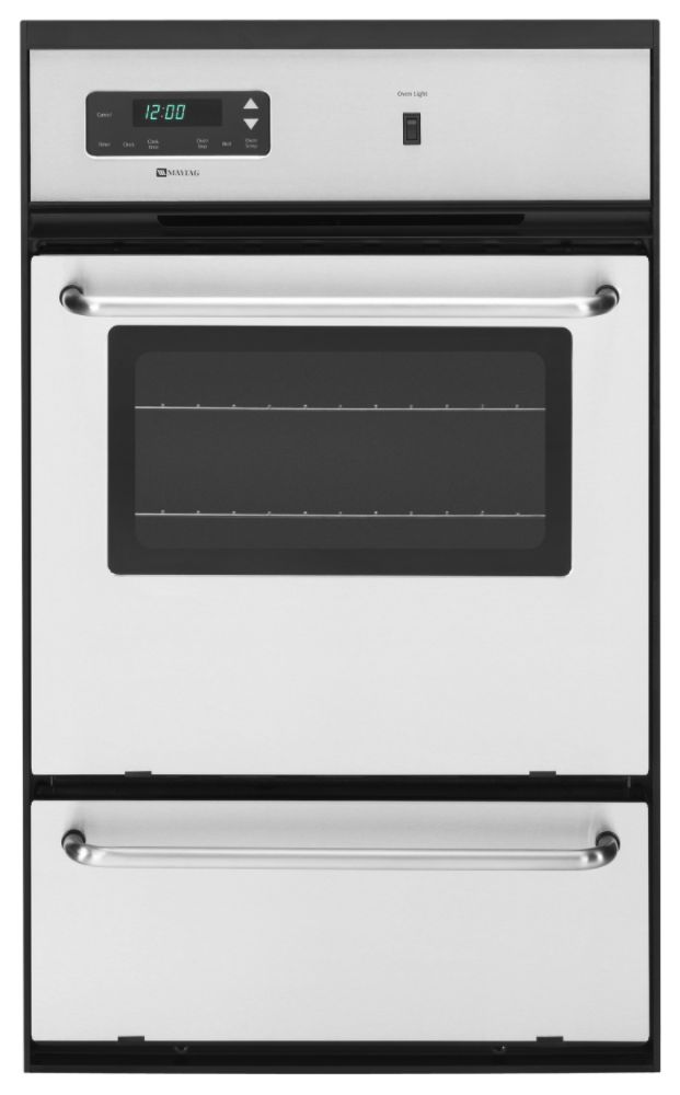 Maytag 24" Gas Single Standard Clean Wall Oven with Electronic Controls...