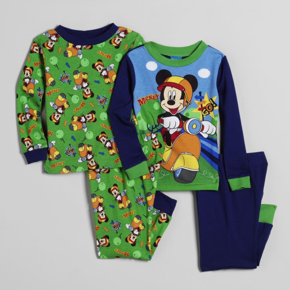 Disney Mickey Toddler Boy's 2-Pair Long Sleeve Go Graphic Pajamas