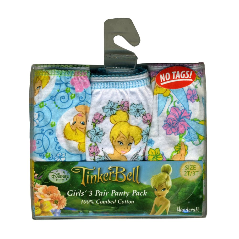 Disney Fairies Toddler Girl's Tinker Bell 3-Pair Panty Pack