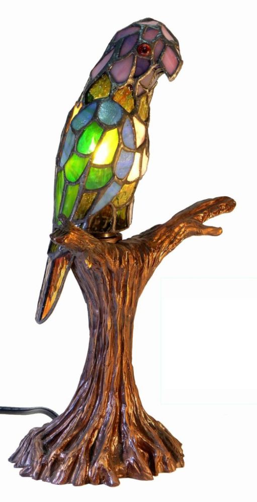 Warehouse of Tiffany Tiffany-style Parrot Accent Lamp