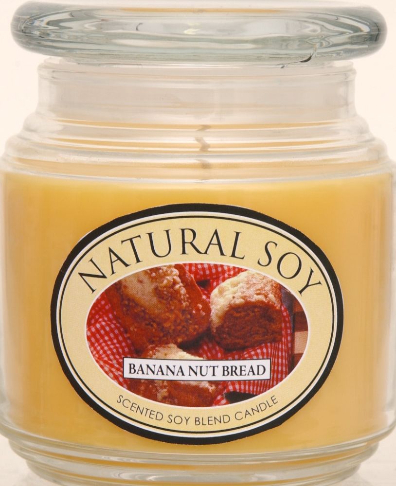 Hanna's Candles Natural Soy Scented Soy Candle Banana Nut Bread