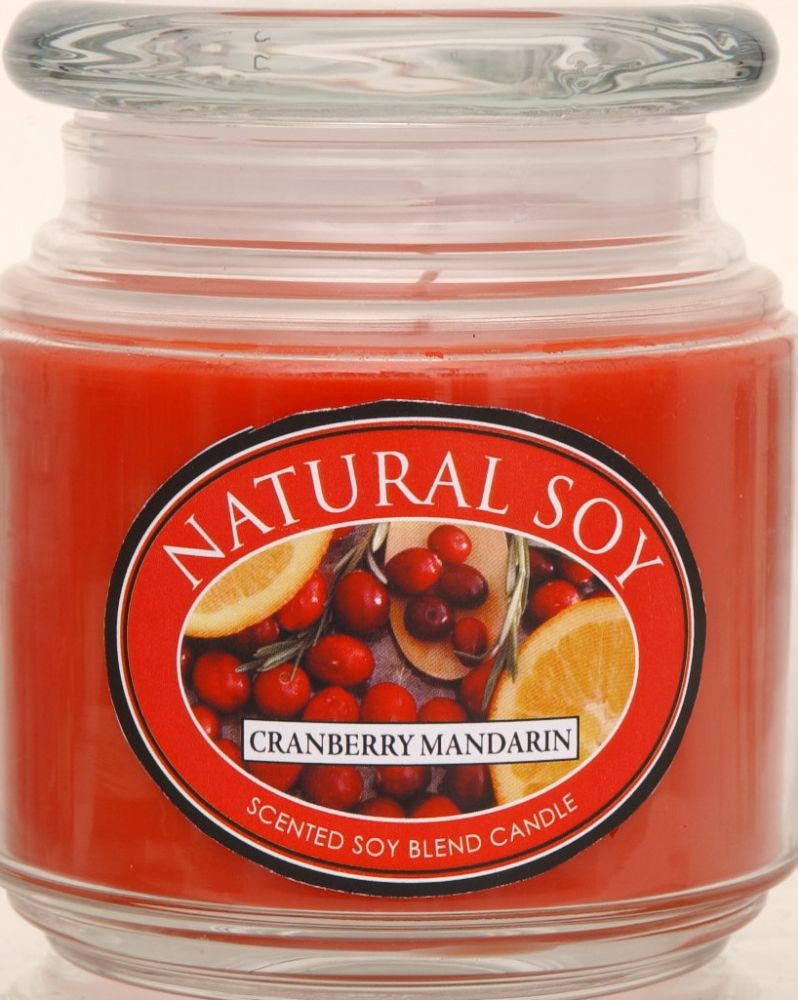 Hanna's Candles Natural Soy Scented Soy Candle Cranberry Mandarin
