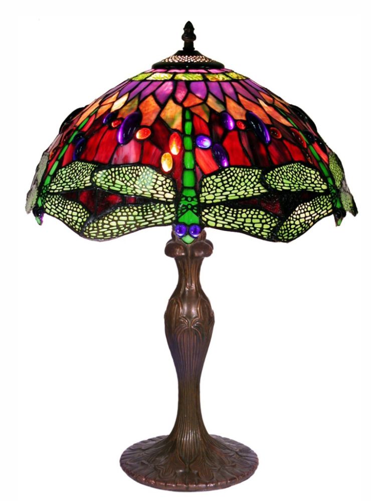Warehouse of Tiffany Tiffany Style Dragonfly Table Lamp
