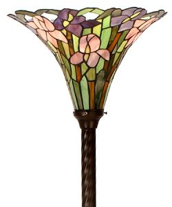 Warehouse of Tiffany Tiffany Style Iris Torchiere