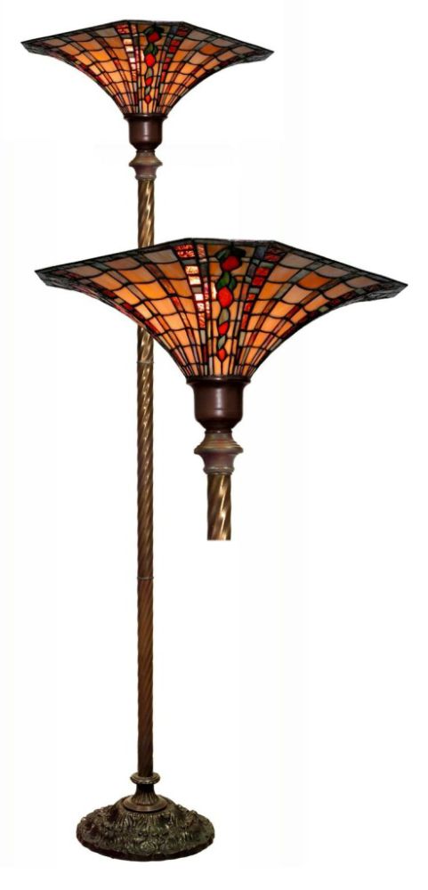 Warehouse of Tiffany Mission Tiffany-style Golden Amber Torchiere at Kmart.com