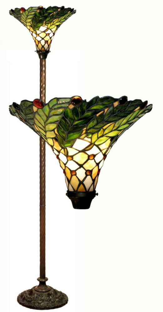 Warehouse of Tiffany Tiffany-style Green Leafy Torchiere Lamp at Kmart.com