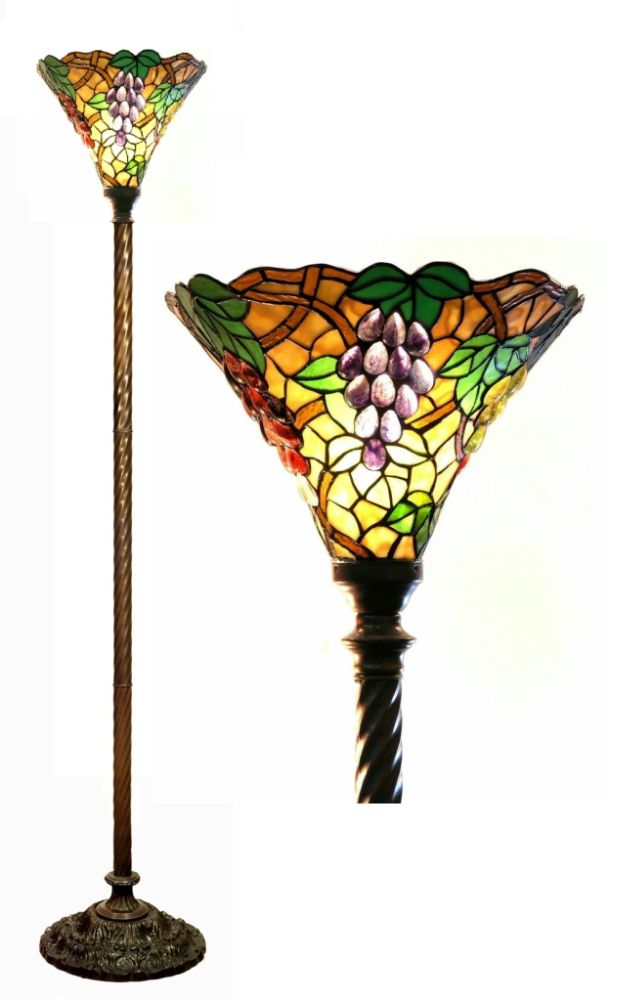 Warehouse of Tiffany Tiffany Style Grape Torchiere Floor Lamp at Kmart.com