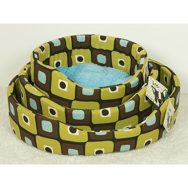 Cotton Tale Square Dot Petite Round Pet Bed