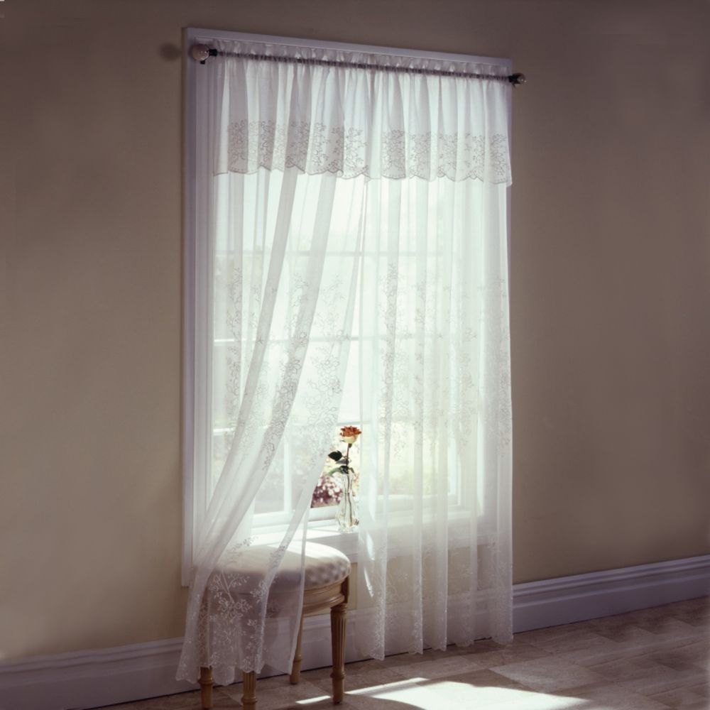 Colormate 55 in. x 84 in. Panel with Attached Valance