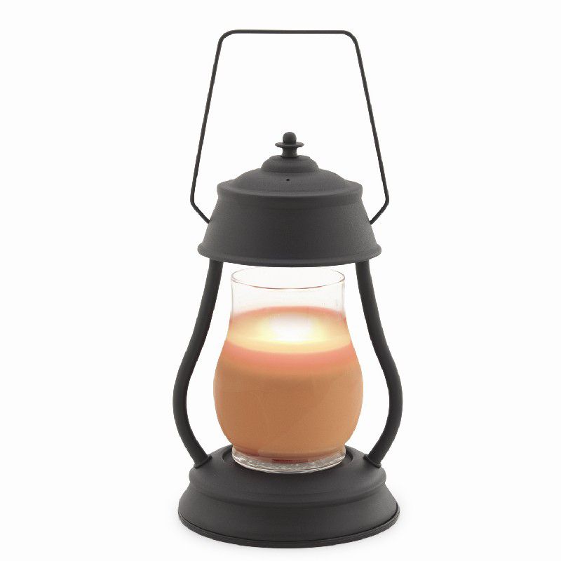 Candle Warmers Hurricane Lantern Combo Pack - Black - Vanilla Cinnamon