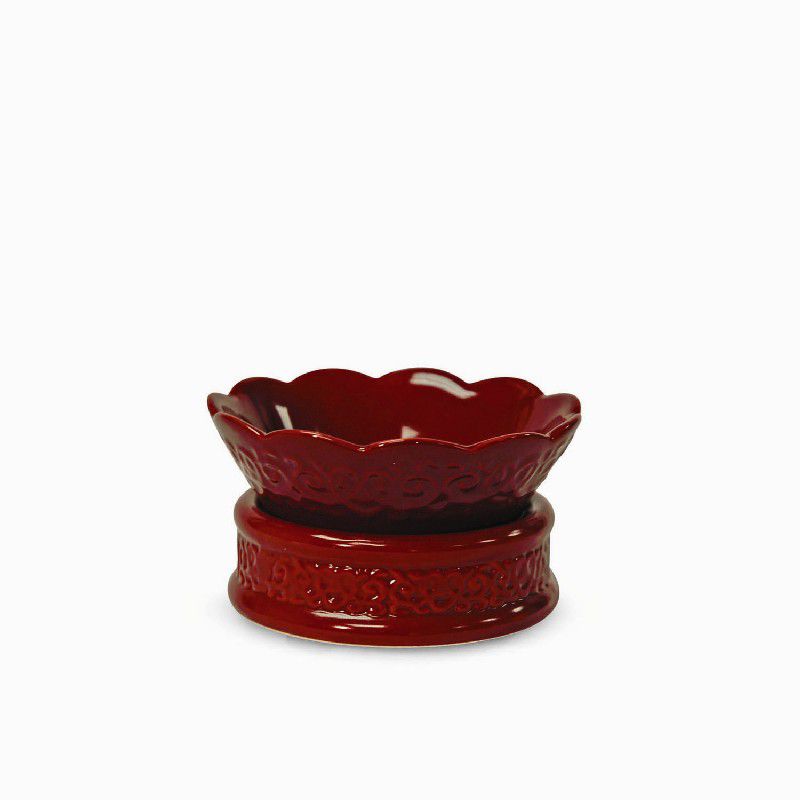 Candle Warmers Ceramic Candle Warmer & Dish - Mulberry Emboss