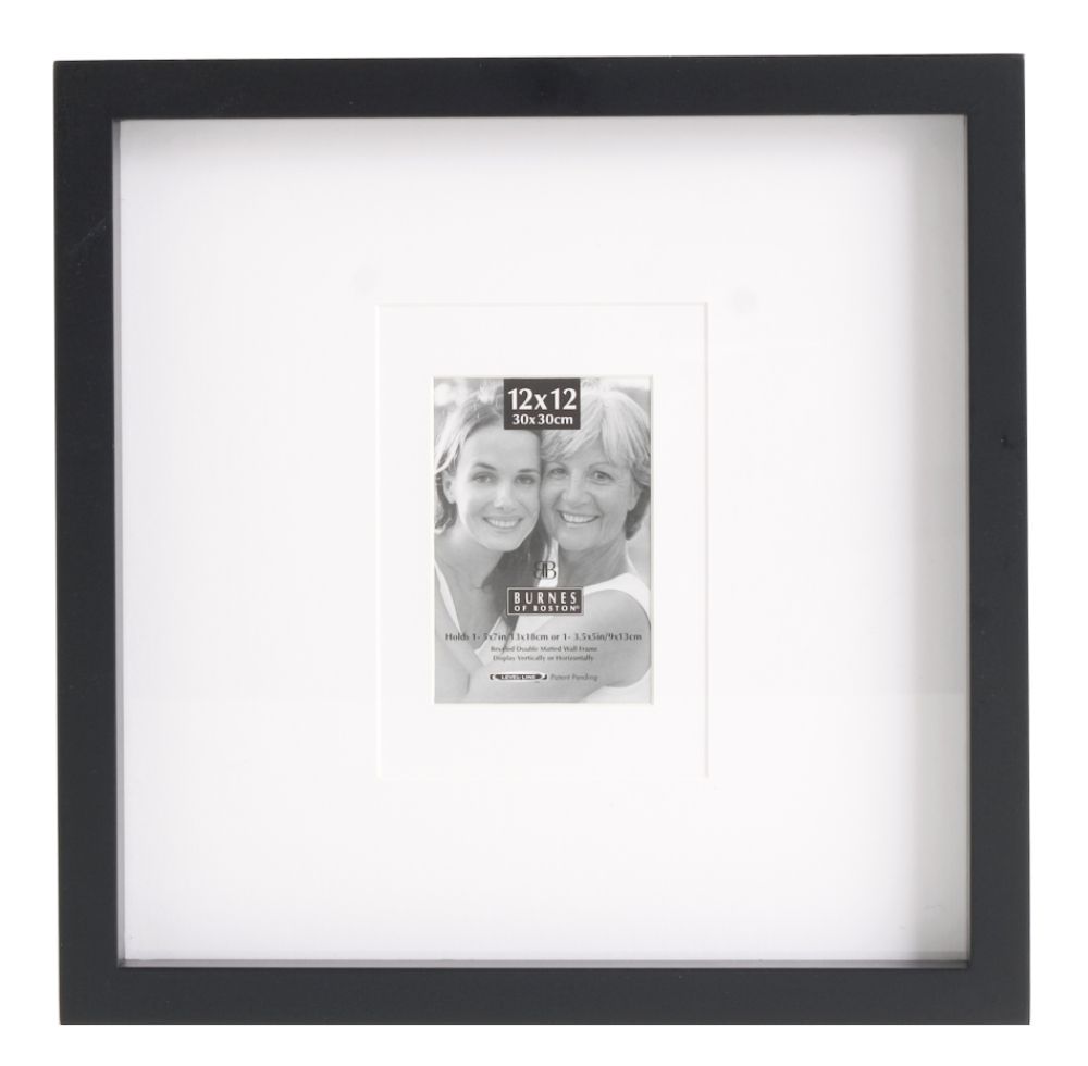 Burnes of Boston Black 12x12 Portrait Shadow Box